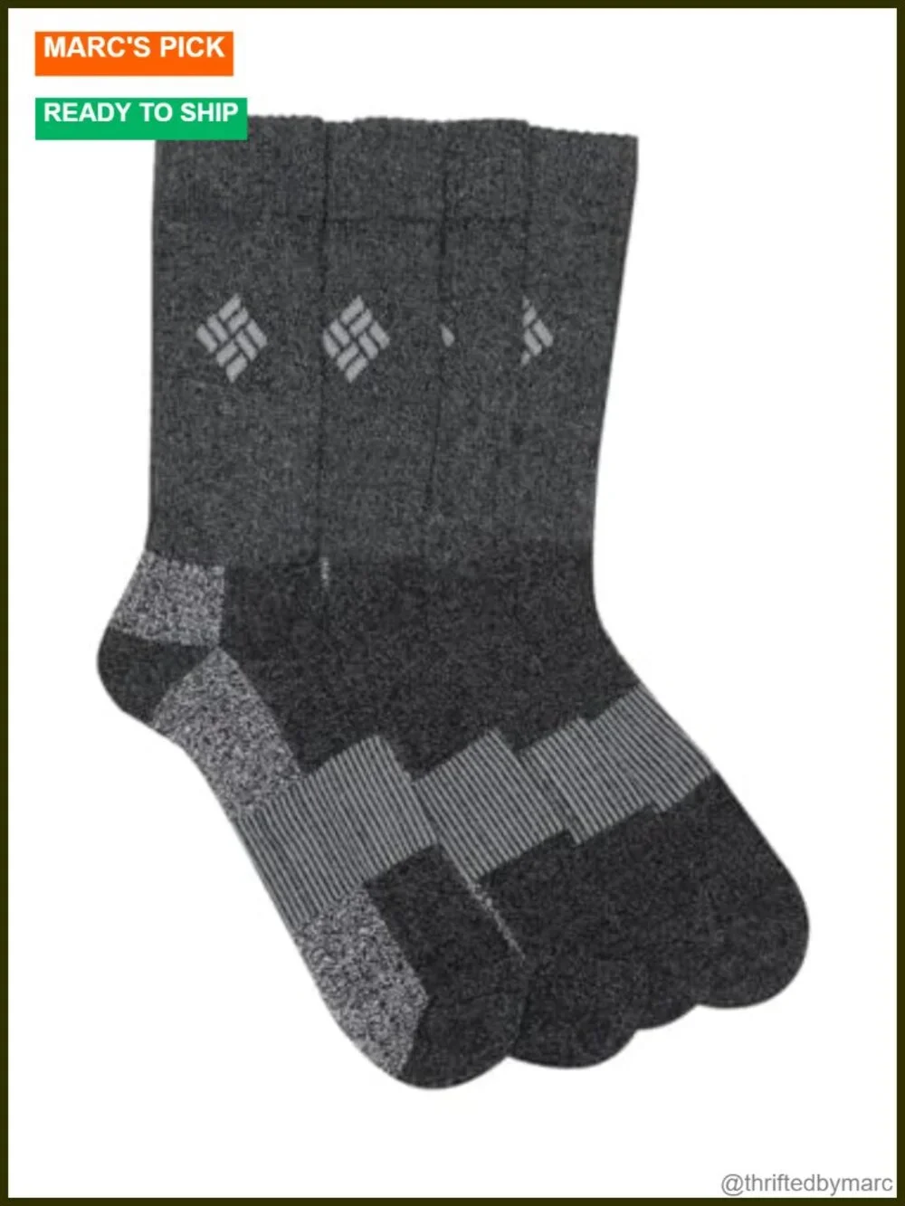 Men's Moisture Control Wool Blend Crew Socks 4-Pack with Odor Control